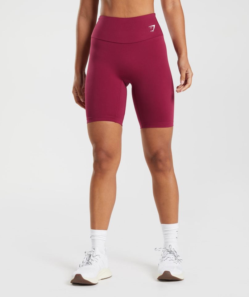 Szorty Gymshark Treningowe Cycling Damskie Fuksja | PL 760FUS